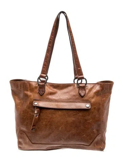 Pre-owned Frye Leather Tote In Brown