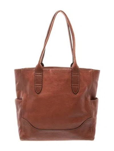 Pre-owned Frye Leather Tote In Brown
