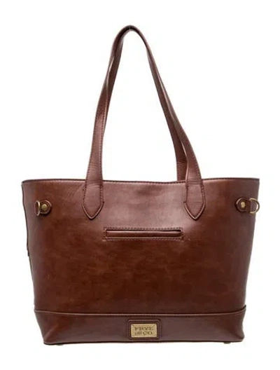 Pre-owned Frye Leather Tote In Brown