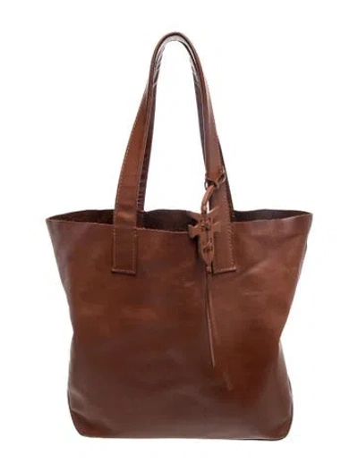 Pre-owned Frye Leather Tote In Brown