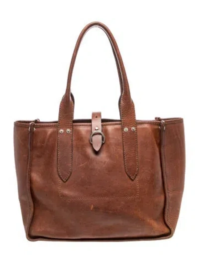 Pre-owned Frye Leather Tote In Brown