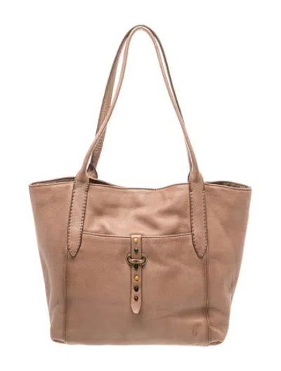 Pre-owned Frye Leather Tote In Brown