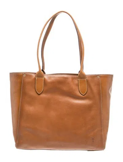 Pre-owned Frye Leather Tote In Brown