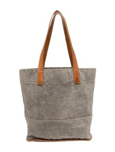 Pre-owned Frye Leather Tote In Gray