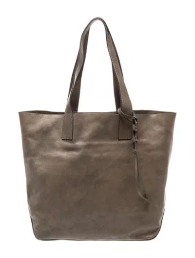 Pre-owned Frye Leather Tote In Grey