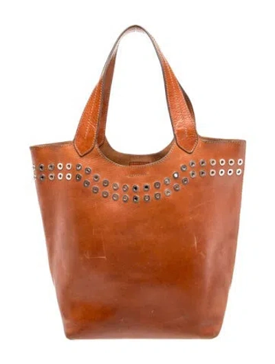 Pre-owned Frye Leather Tote In Orange