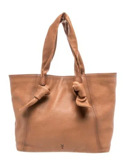 Pre-owned Frye Leather Tote In Orange