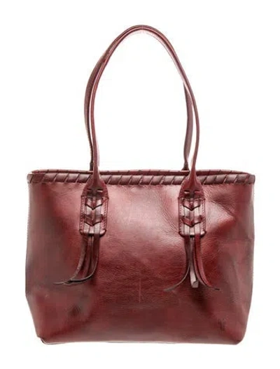 Pre-owned Frye Leather Tote In Red