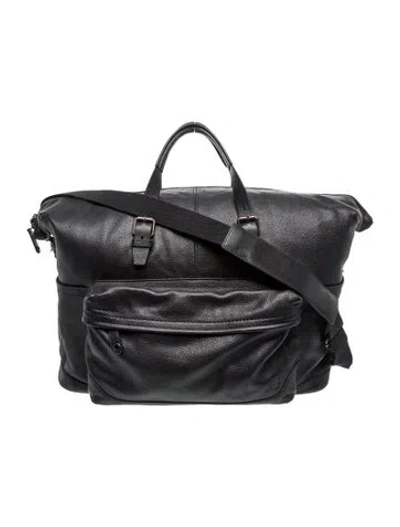 Pre-owned Frye Leather Weekender Bag In Black