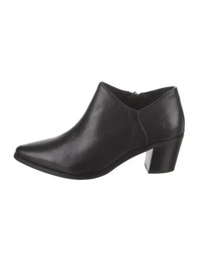 Pre-owned Frye Leather Western Boots In Black