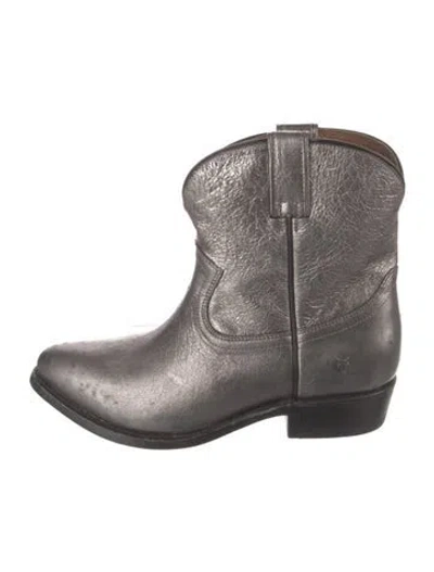 Pre-owned Frye Leather Western Boots In Black
