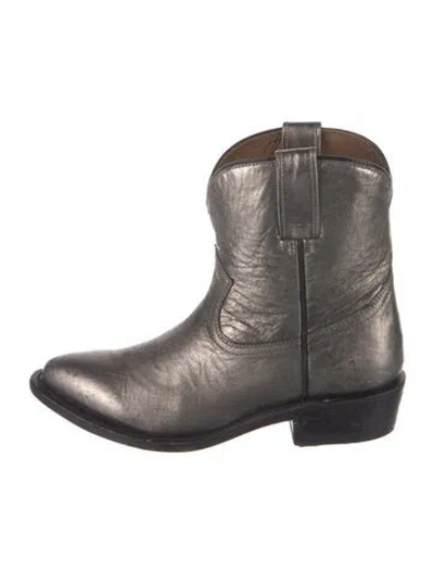 Pre-owned Frye Leather Western Boots In Black