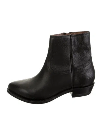 Pre-owned Frye Leather Western Boots In Black