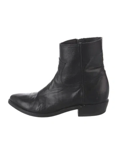 Pre-owned Frye Leather Western Boots In Black
