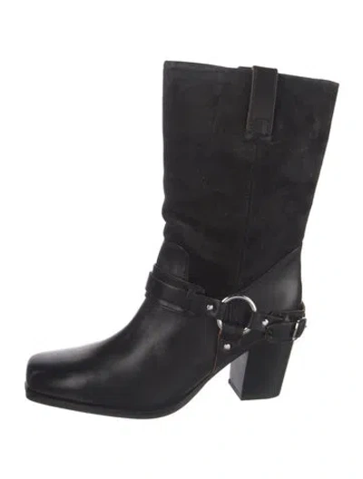 Pre-owned Frye Leather Western Boots In Black/brown