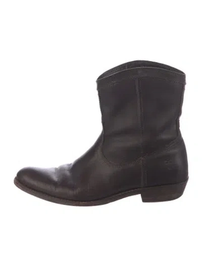 Pre-owned Frye Leather Western Boots In Brown
