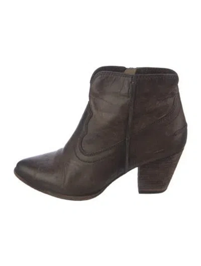 Pre-owned Frye Leather Western Boots In Brown