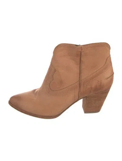Pre-owned Frye Leather Western Boots In Brown/neutrals