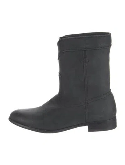 Pre-owned Frye Leather Western Boots In Gray