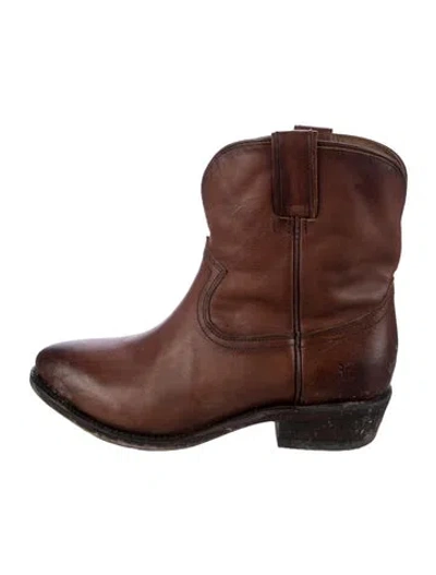 Pre-owned Frye Leather Western Boots In Multi