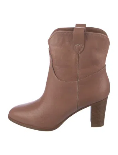 Pre-owned Frye Leather Western Boots In Neutrals