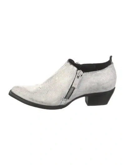 Pre-owned Frye Leather Western Boots In White
