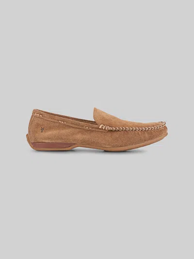 Frye Lewis Suede Moc Toe Venetian Loafers In Brown