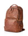 Frye 'logan' Leather Backpack - Brown In Cognac