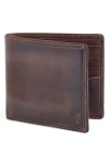 Frye 'logan' Leather Billfold Wallet In Brown