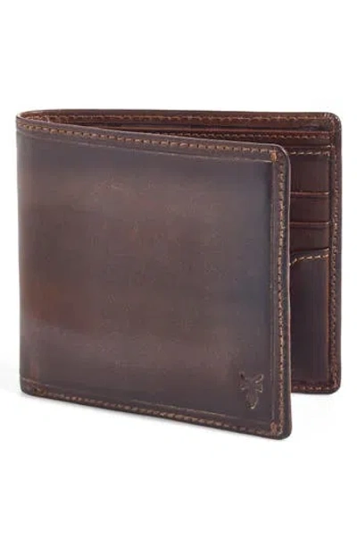 Frye 'logan' Leather Billfold Wallet In Brown