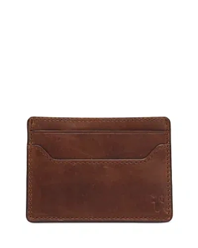 Frye Logan Money Clip Card Case In Cognac