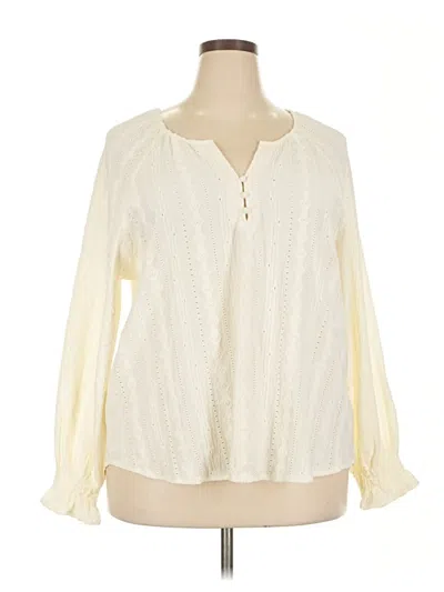 Pre-owned Frye Long Sleeve Blouse In Ivory