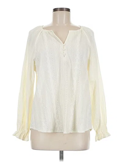 Pre-owned Frye Long Sleeve Blouse In Ivory
