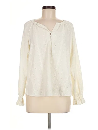 Pre-owned Frye Long Sleeve Blouse In Ivory
