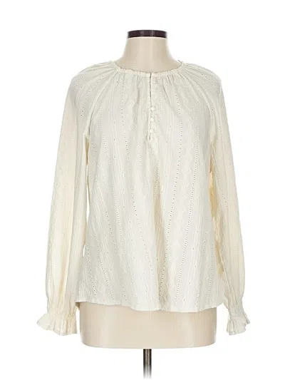 Pre-owned Frye Long Sleeve Blouse In Ivory