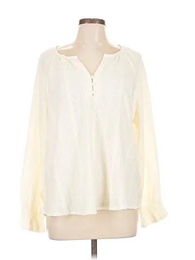Pre-owned Frye Long Sleeve Blouse In Ivory