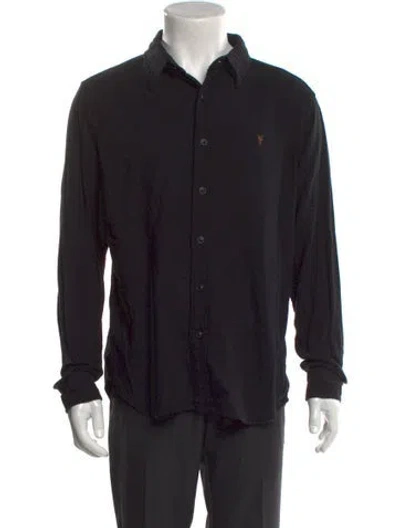 Pre-owned Frye Long Sleeve Shirt In Black