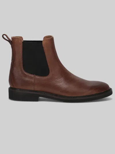Frye Lowell Chelsea Plain Toe Boot In Brown