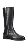 Frye Madison Heavy Zip Tall Leather Boot In Black