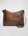 Frye Melissa Antique Leather Zip Crossbody Bag In Brown