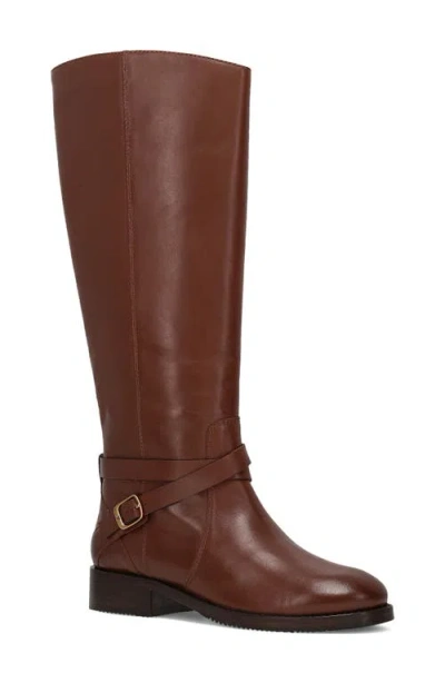 Frye Melissa Belted Knee High Riding Boot In Brown