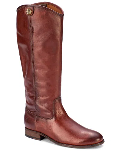 Frye Melissa Button 2 Wide Calf Leather Boot In Brown
