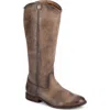 Frye Melissa Button Knee High Boot In Grey - Palm Leather