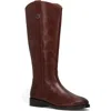 Frye Melissa Button Knee High Riding Boot In Brown