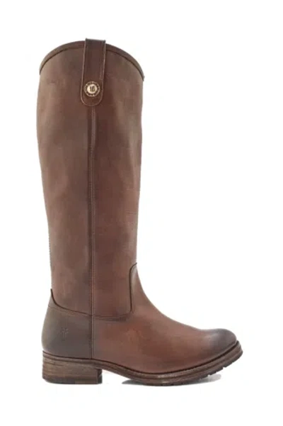 Pre-owned Frye Melissa Double Boots Bronze In Gold