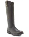 Frye Melissa Double Sole Button Lug Tall Leather Boot In Black