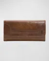 Frye Melissa Flap Organizer Wallet In Dark Brown