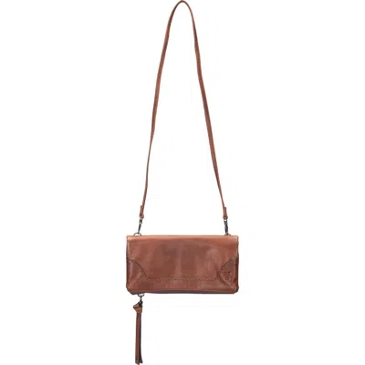 Frye Melissa Leather Crossbody Clutch In Brown