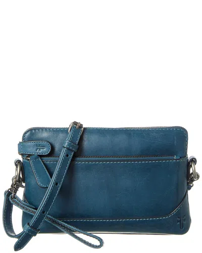 Frye Melissa Leather Crossbody In Grey
