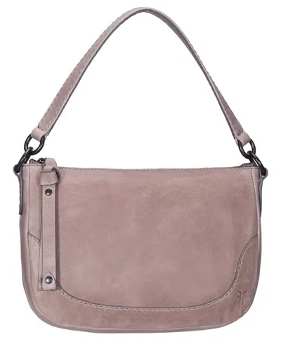 Frye Melissa Leather Crossbody In Grey